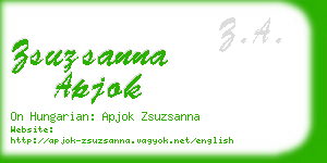 zsuzsanna apjok business card